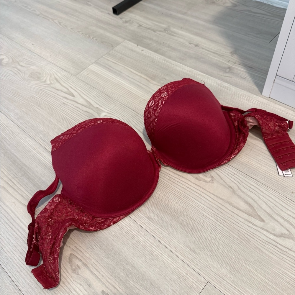 Victoria's Secret Deep Red Lace Bra